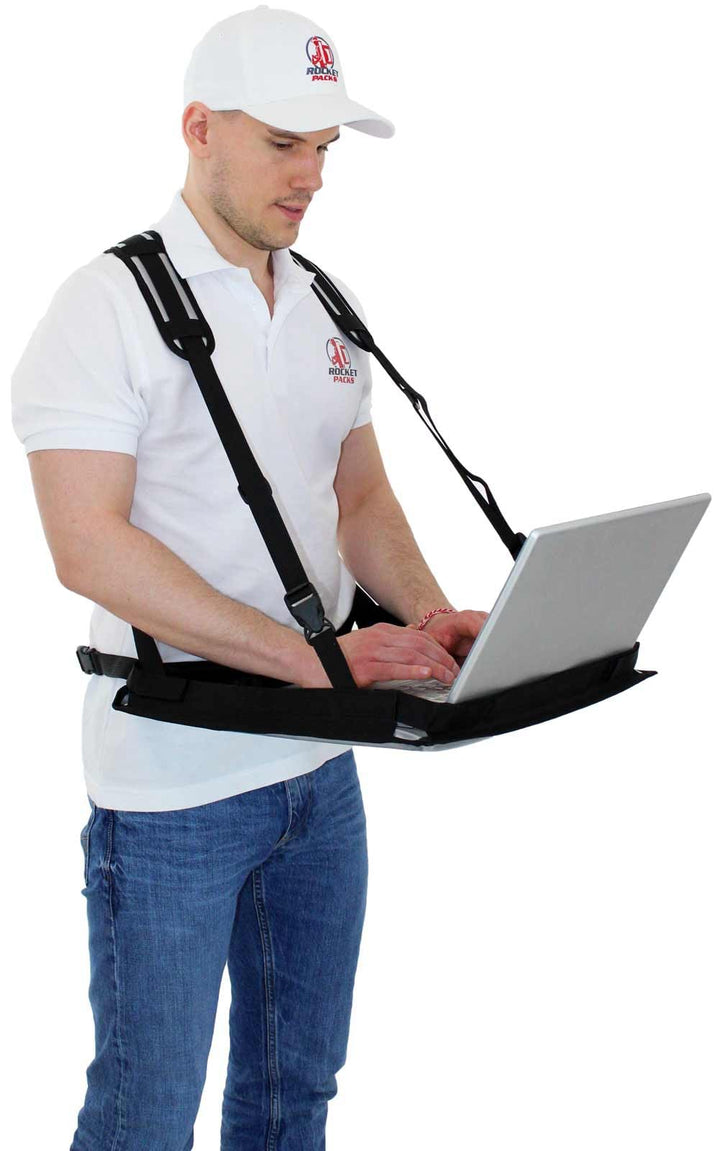 Rocket Packs Laptop Supporter Inventur Notebook Tablet Supporter Laptop Bauchladen Laptop Halter XL