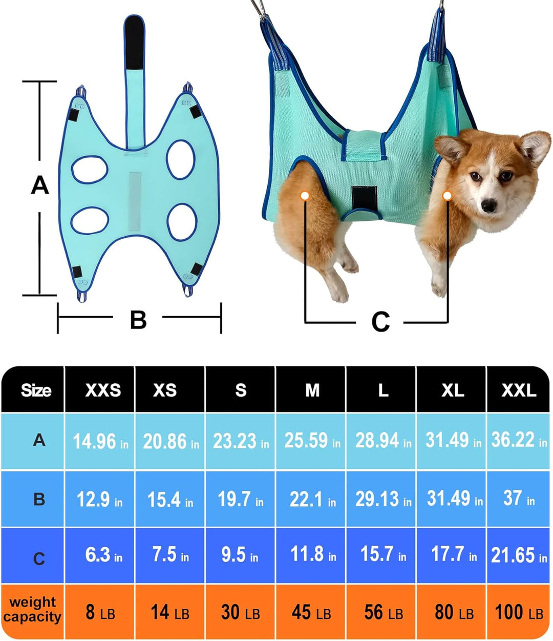 Kkiimatt Haustierpflege-Hängemattengeschirr,Hundepflege-Hängematte kleine Hunde,Hundenageltrimm-Häng