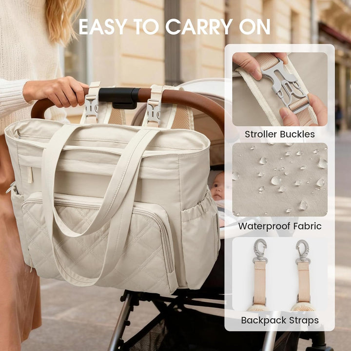 G4Free Packbare Sling-Tragetasche Wickeltasche Beige, Beige