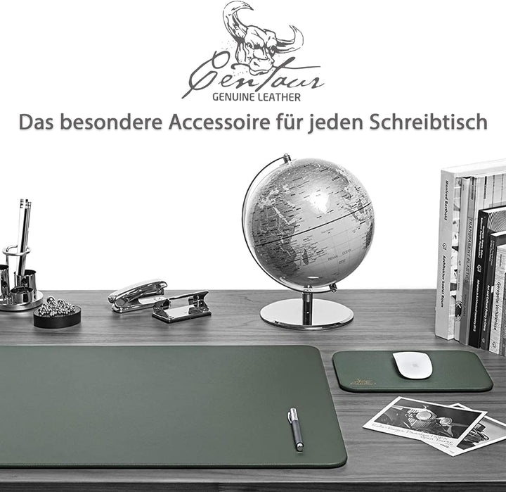 Centaur - Hochwertiges Leder Mousepad 25x18 cm (Flaschengrün), Flaschengrün