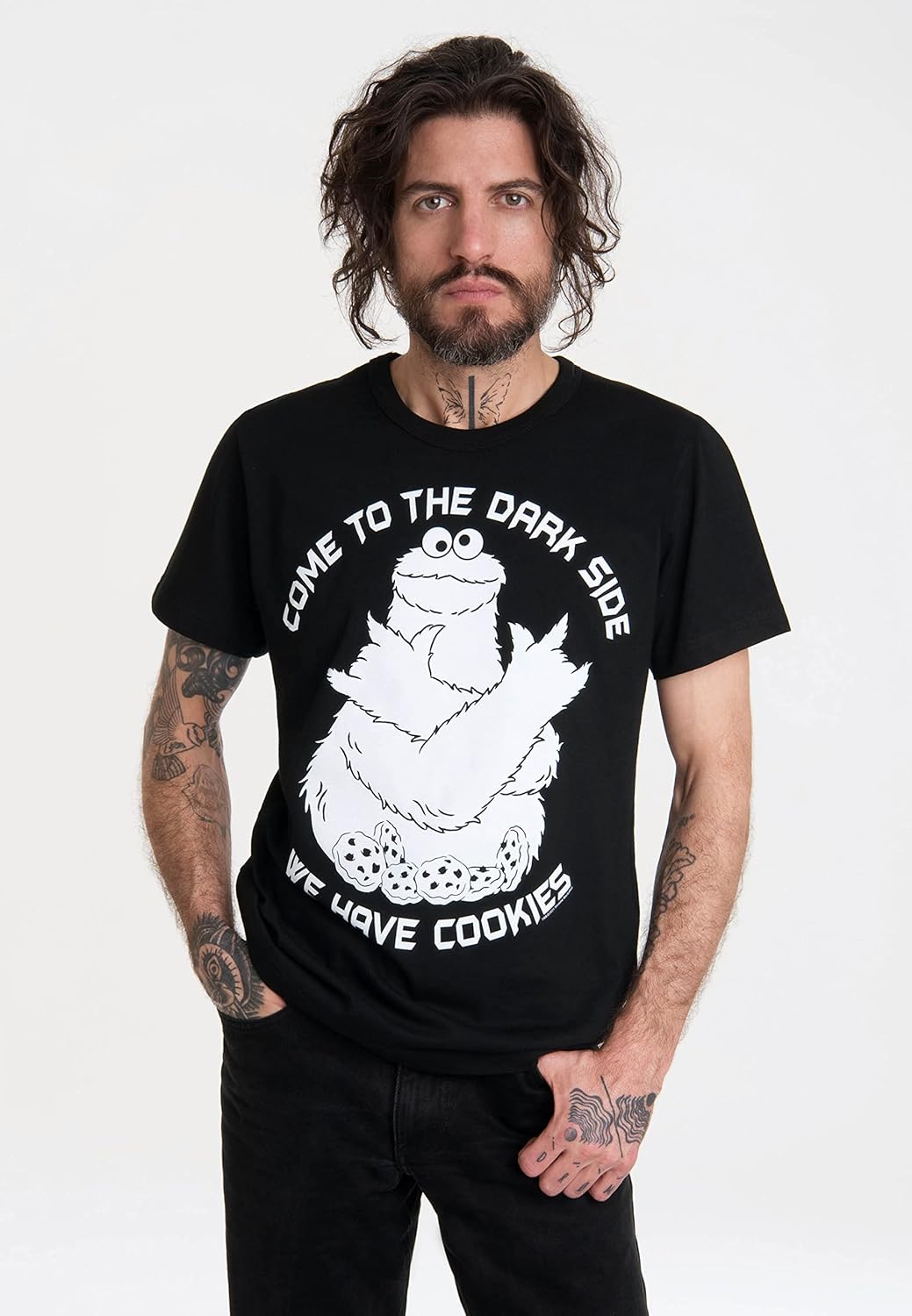 Logoshirt® Sesamstrasse I Krümelmonster I Come to The Dark Side I T-Shirt Print I Damen & Herren I k