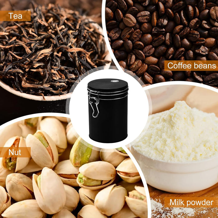450ml Kaffeedose Edelstahl Luftdicht Mit Ventil, 2 Stuck Kaffeedose Luftdicht Aus Edelstahl, 2 Silbe