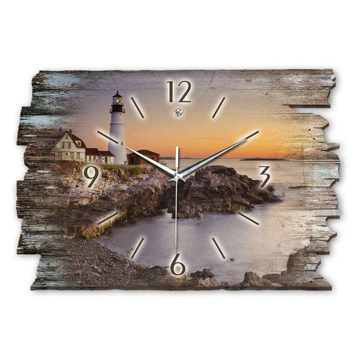 Kreative Feder Pferd Reiten Shabby Style Designer Wanduhr Uhr aus Holz *Made in Germany leise ohne T