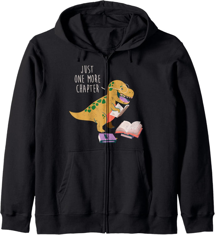 Just One More Chapter Dinosaurier-Buch-Fan-Geschenk-Design Kapuzenjacke