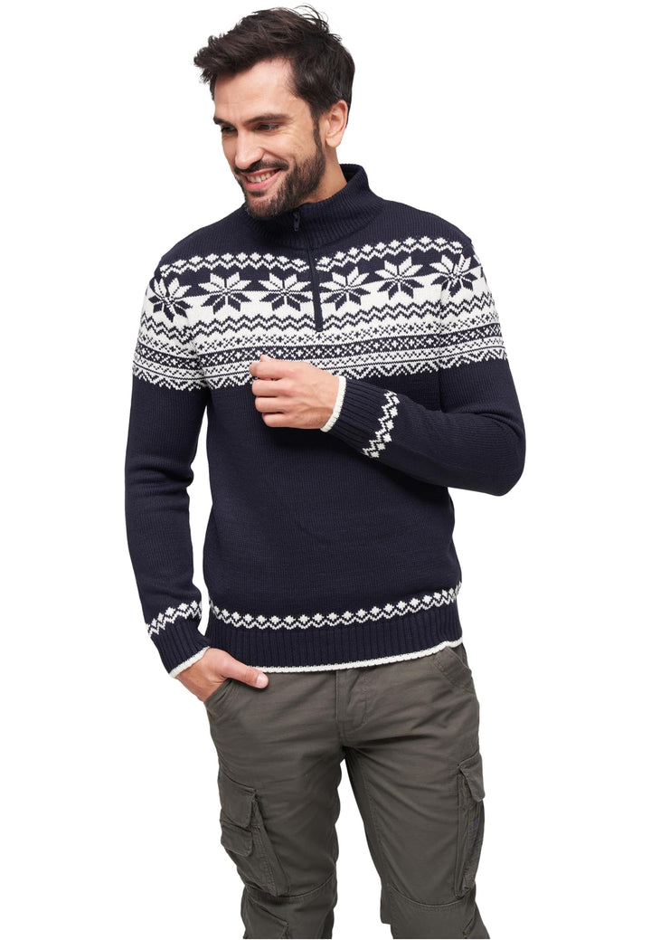 Brandit Herren Troyer Norweger Pullover, Blau