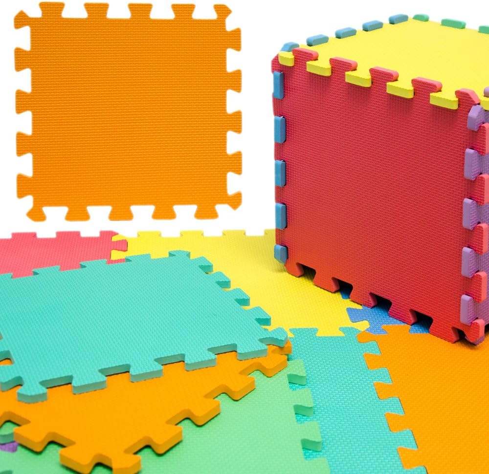 LittleTom Spielmatte Baby Puzzlematte ab Null - 30 x 30 cm Krabbelmatte Bodenmatte Kinder - Puzzle T