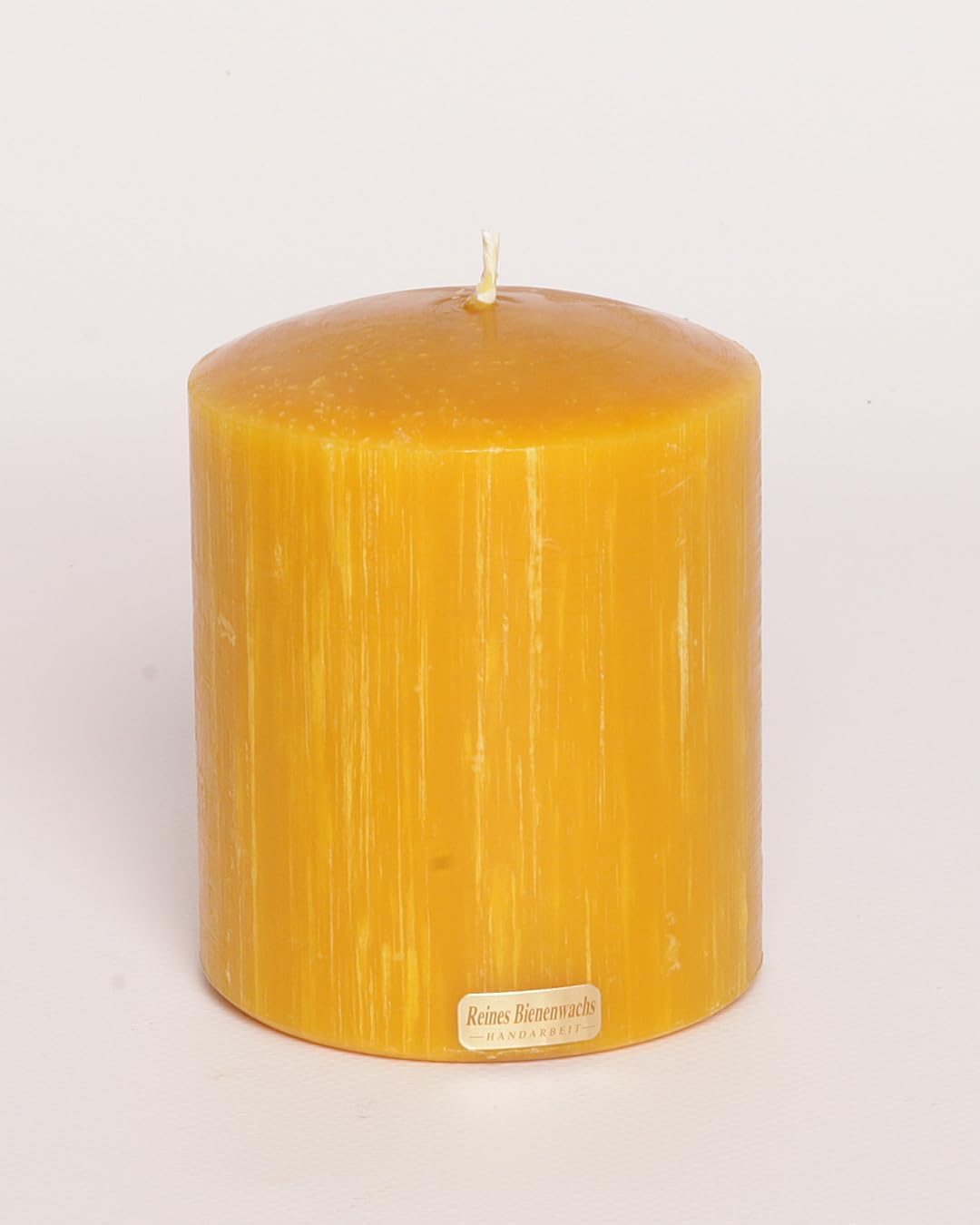 BienenBude I Bienenwachskerze I 1 Stück 10 x 8 cm I Handgefertigte Stumpenkerze I Direkt vom Imker