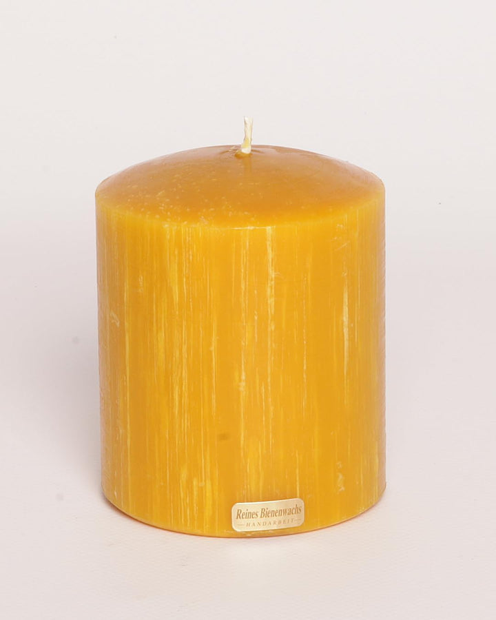 BienenBude I Bienenwachskerze I 1 Stück 10 x 8 cm I Handgefertigte Stumpenkerze I Direkt vom Imker