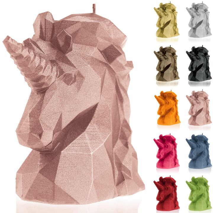 Candellana Handmade Unicorn Low-Poly Kerze Geschenk- Lustig - Dekorative Kerze - Home Décor - Gesche
