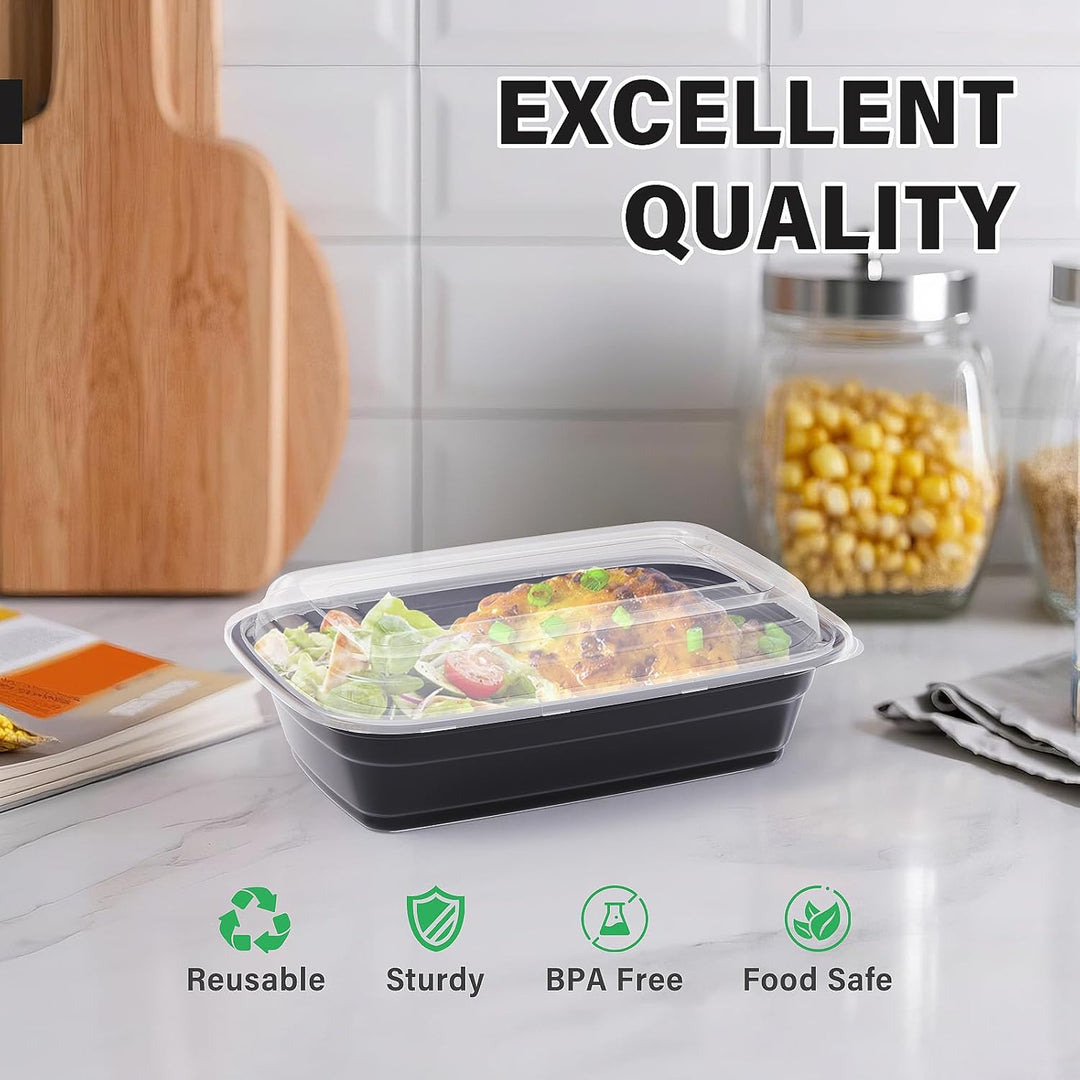 WUHUIXOZ 50 Stück 32oz Meal Prep Container mit, Prämie Wiederverwendbar Behälter für die Zubereitung