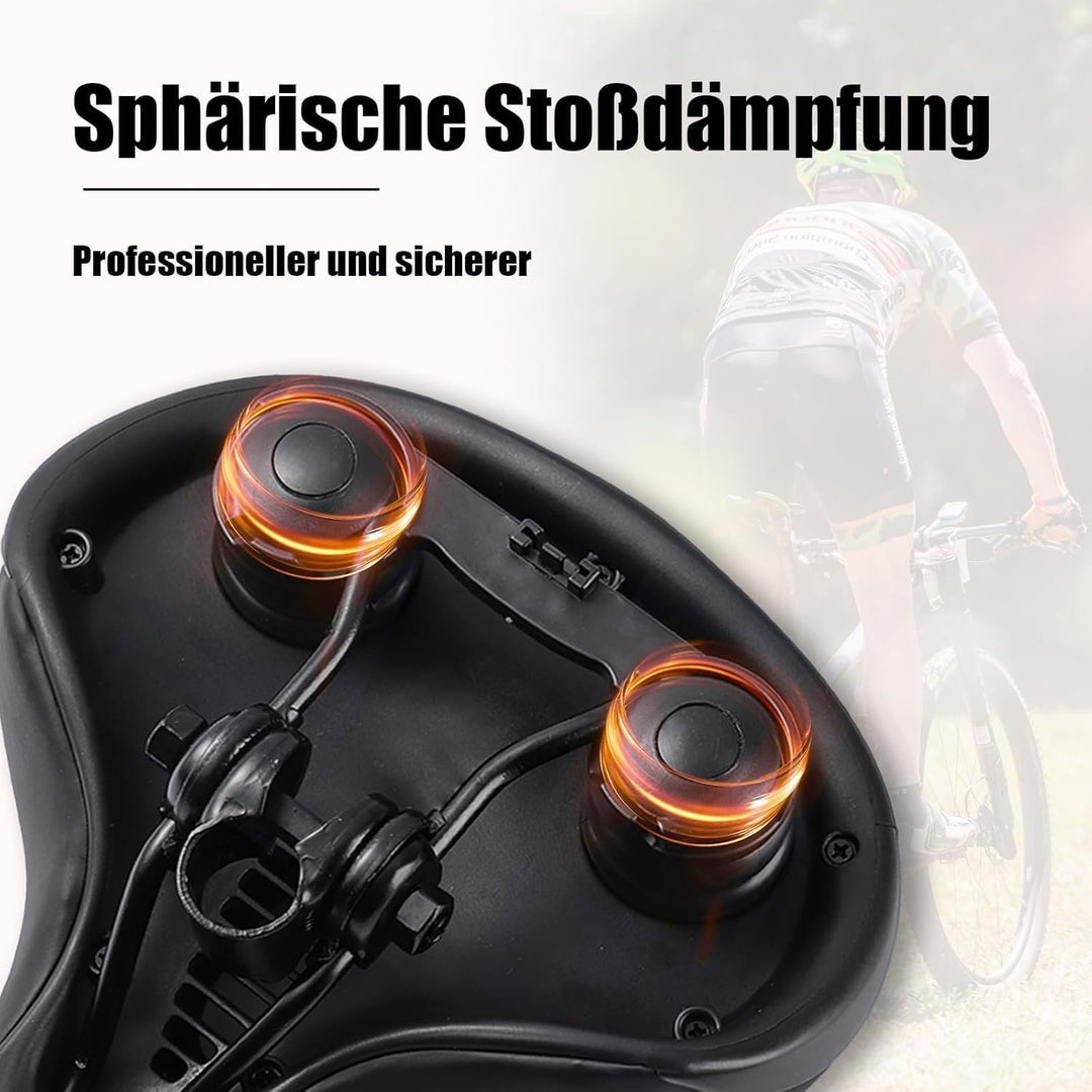 Cloud Comfort Pro 2.0 Fahrradsattel Bequem Weich Memory Schaum Radsattel Mit Rotem Warnstreifen City
