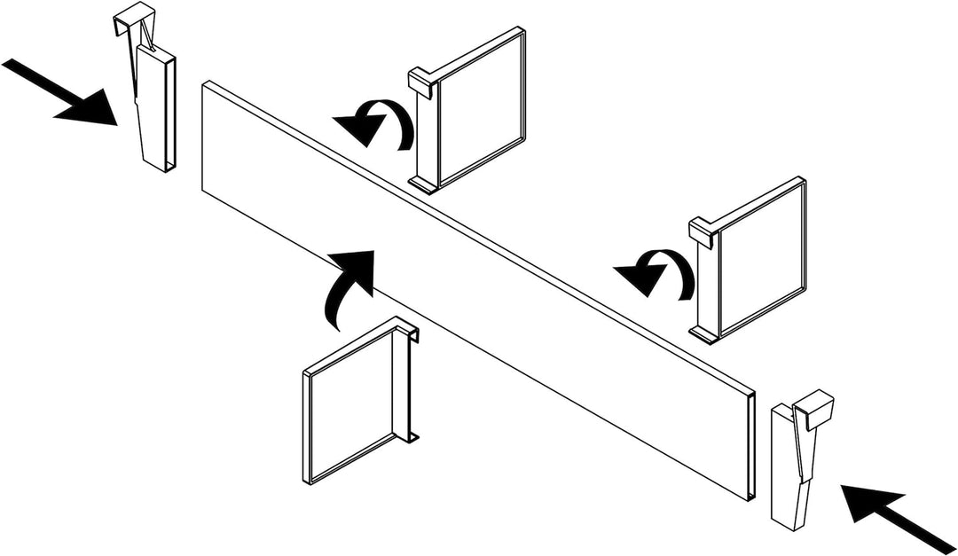 Emuca - Set Verstellbarer Trennelemente Schublade organisieren, Schubladenteiler Organizers, Schubla