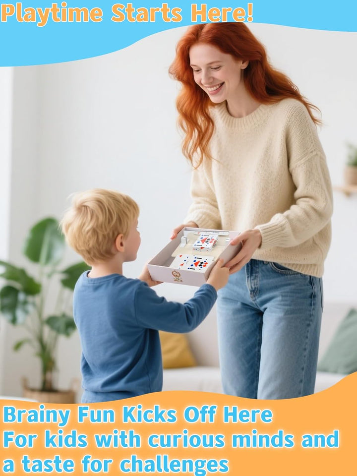 2 Stück Hölzerne Spiegelwürfel Puzzle Spiele – Lernspiel zur Förderung von räumlichem Denken & Formm
