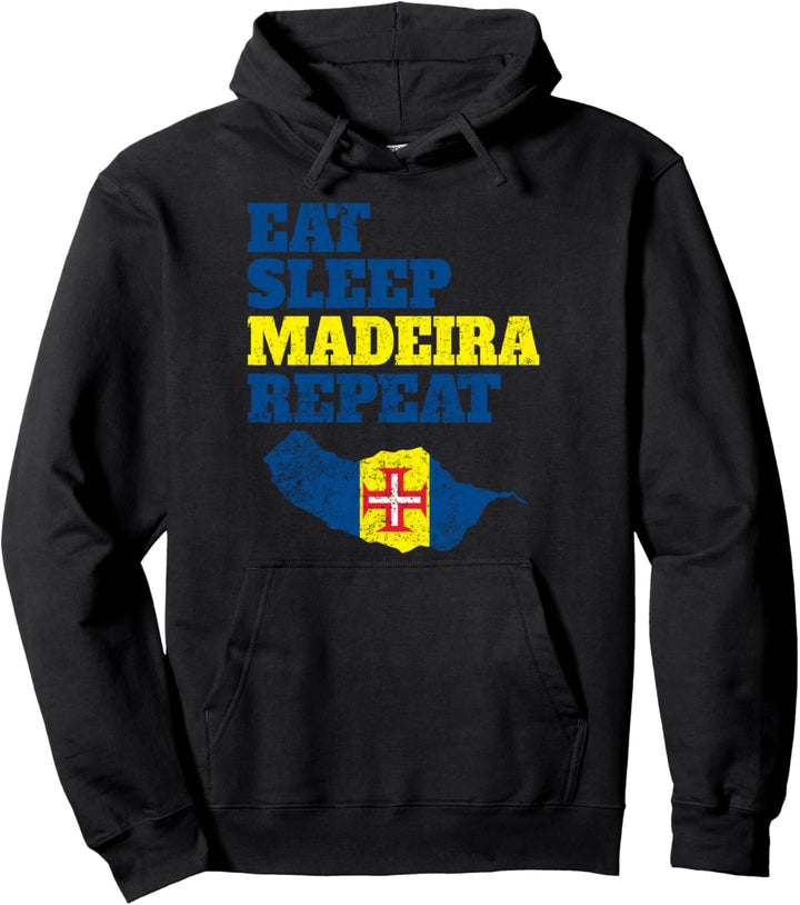 Madeira Portugal Distressed Portugiesischer Stolz Pullover Hoodie