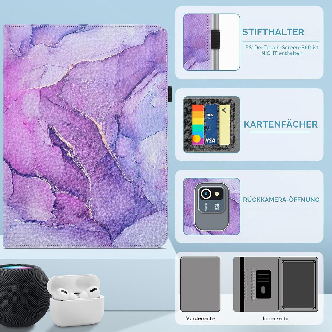 KATUMO Universal Hülle für 10-10,1 Zoll Tablet, Cover Case für Blackview/HotLight/TECLAST/SEBBE/XGOD