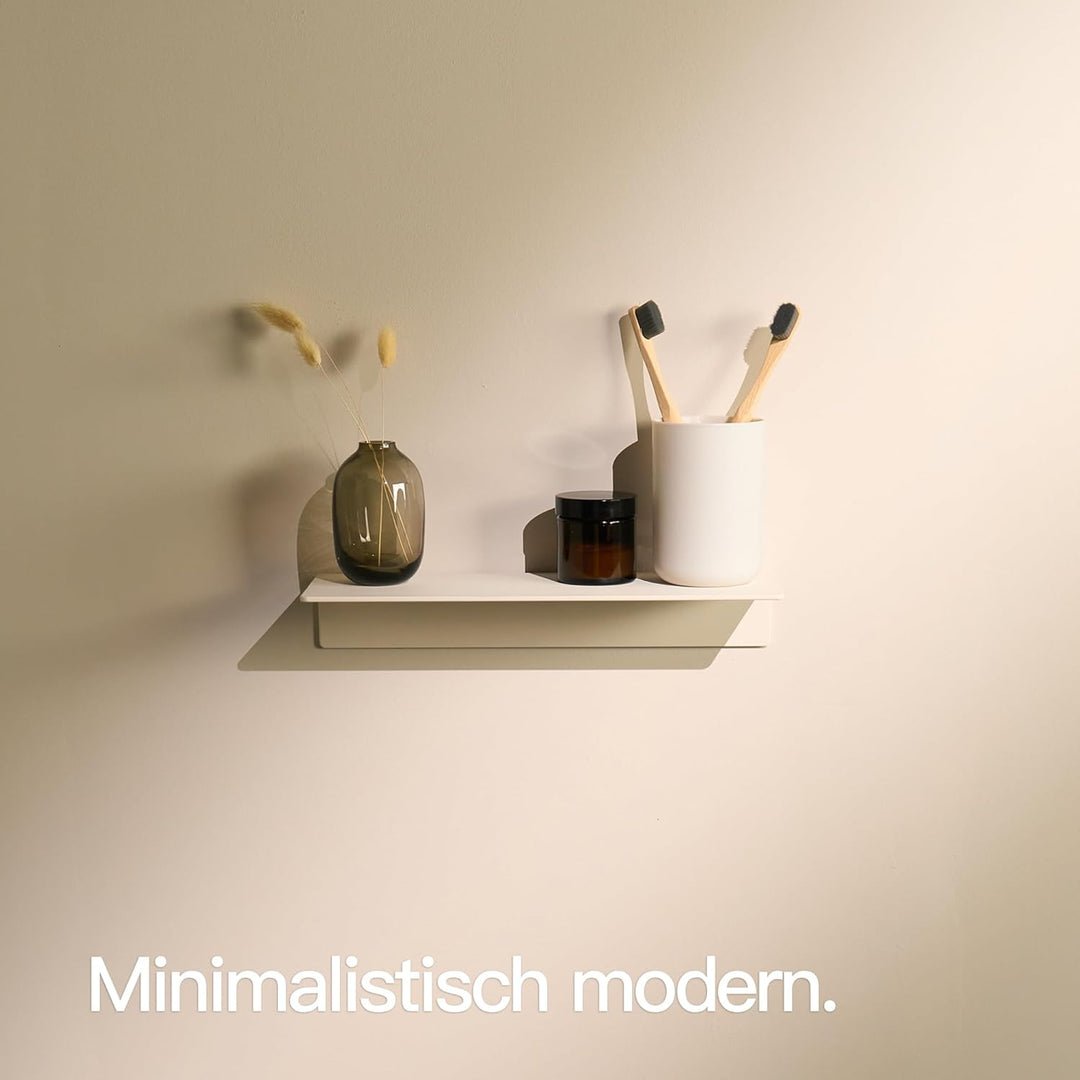 Designfabrik Hamburg Wandregal ohne Bohren | Duschregal selbstklebend | Ablage für Bad, Gästebad, Kü