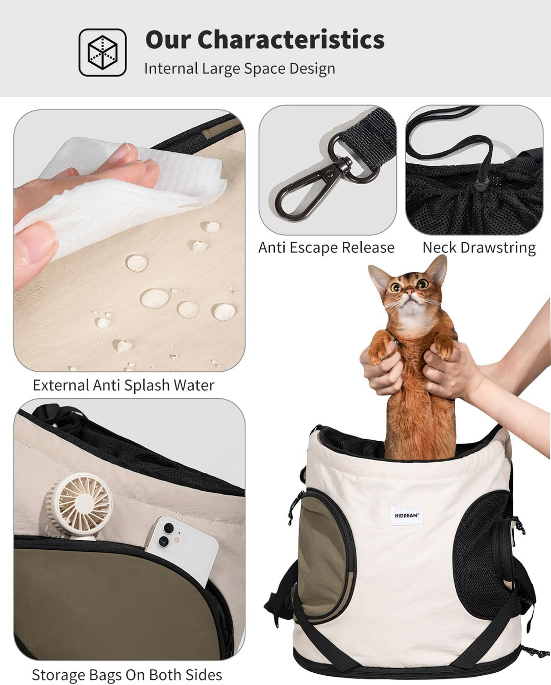 PETCUTE Haustier Front Rucksack,Verstellbarer Hunde -Rucksack mit Sicherheitsleine,Tragbarer Hunde R