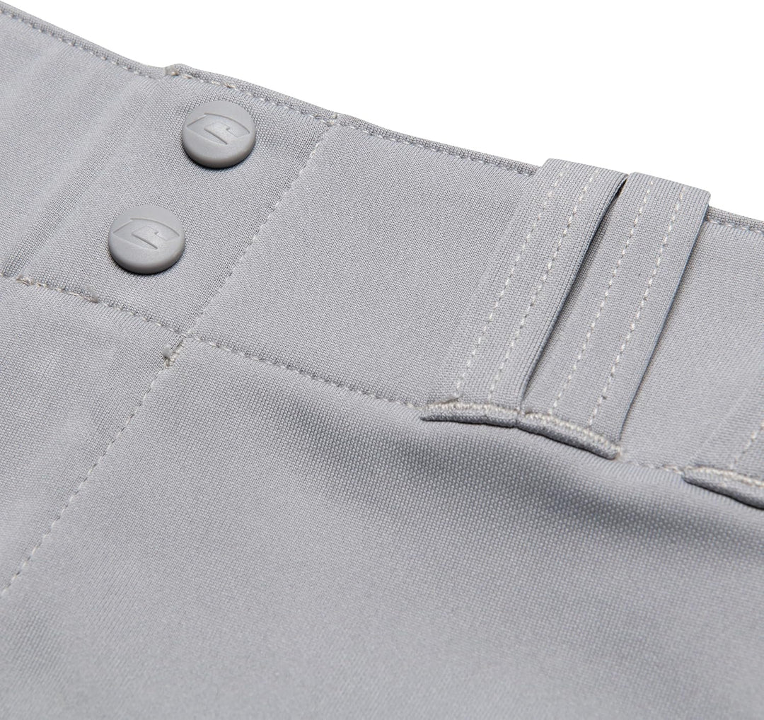 CHAMPRO Baseballhose für Erwachsene, dreifache Krone, offene Unterseite, paspeliert Grau, Royal Pipe