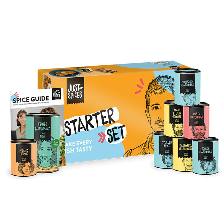 Just Spices Starter Set I 8 Gewürzmixe für jeden Geschmack I Geschenk zum Einzug I Gewürzset