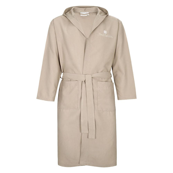 Renato Balestra Bademantel Mikrofaser Unisex mit Kapuze, Beige