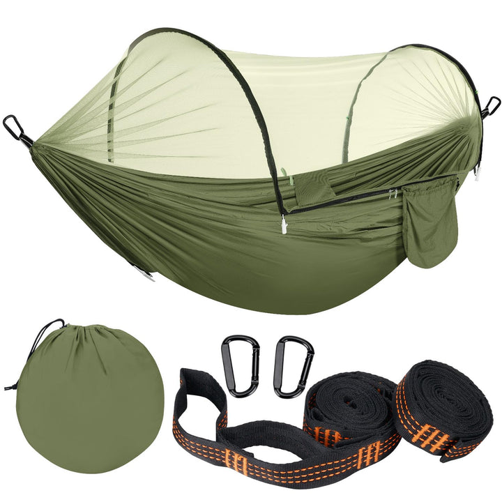 Ultraleicht Outdoor Hängematte mit Moskitonetz 300KG Tragkraft | Reise Hängematte Camping Atmungsakt