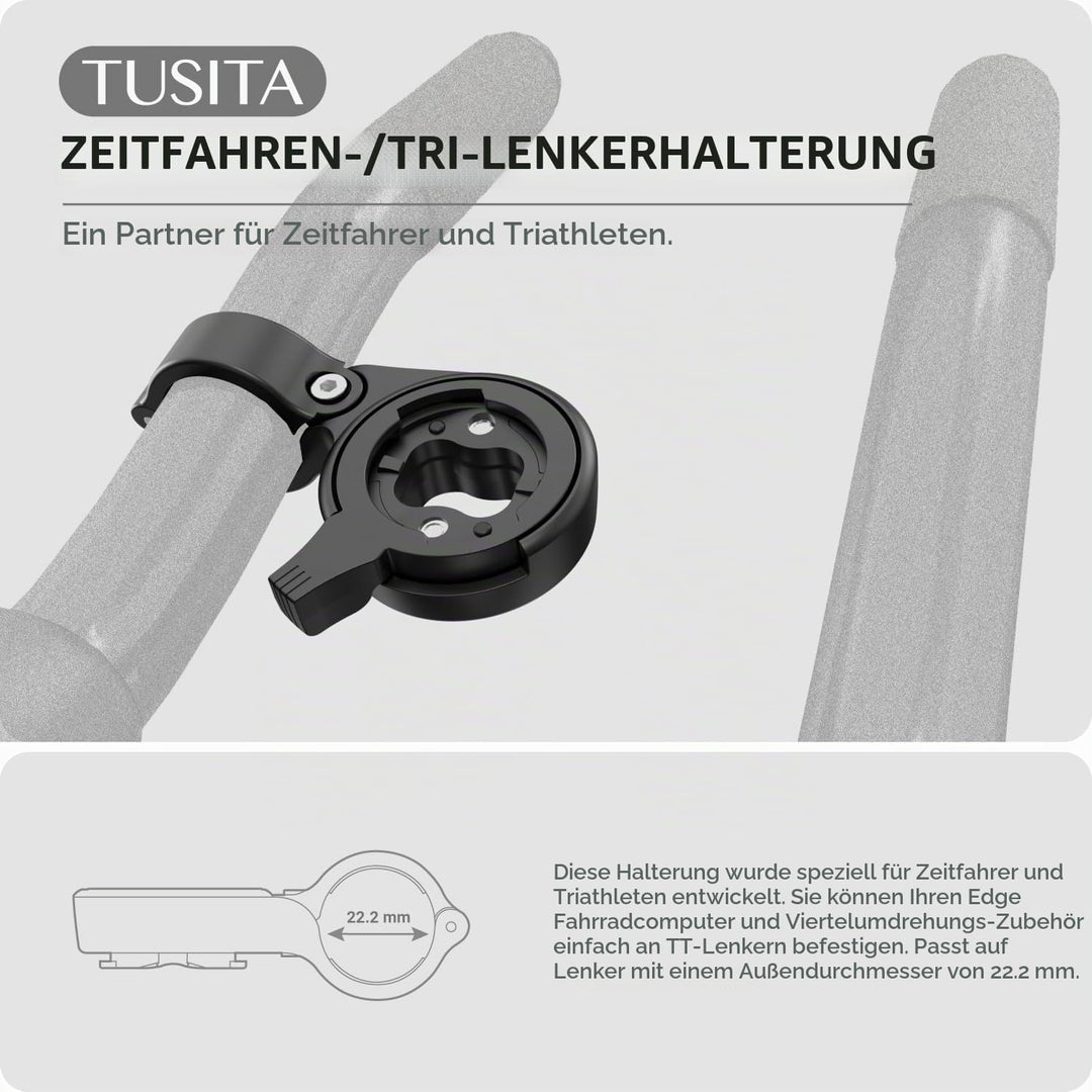 TUSITA Time TrialTri Lenker Halterung Kompatibel mit Garmin Edge GPS Fahrradcomputer