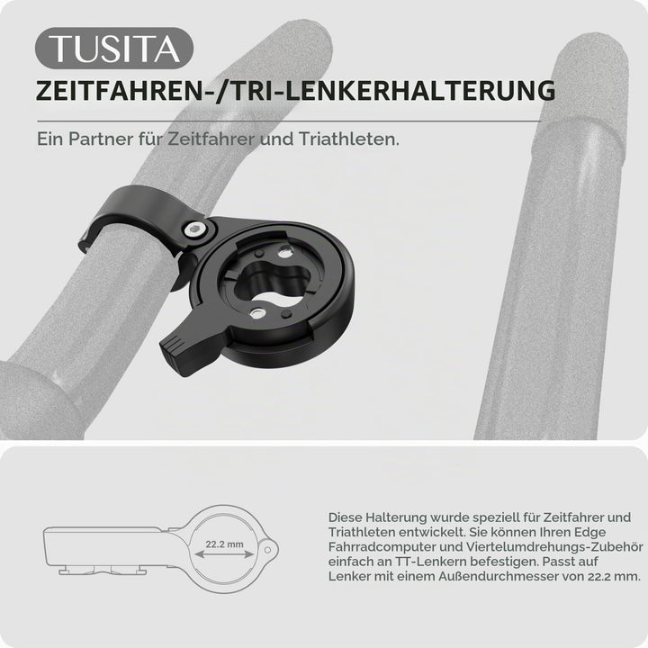 TUSITA Time TrialTri Lenker Halterung Kompatibel mit Garmin Edge GPS Fahrradcomputer