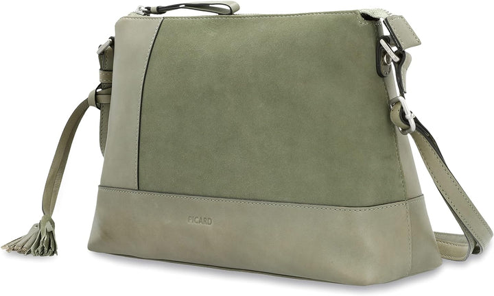 Picard Damen Schultertasche SAFARI aus Velour Klein | mit Reissverschluss | Schultertasche | Alltag,