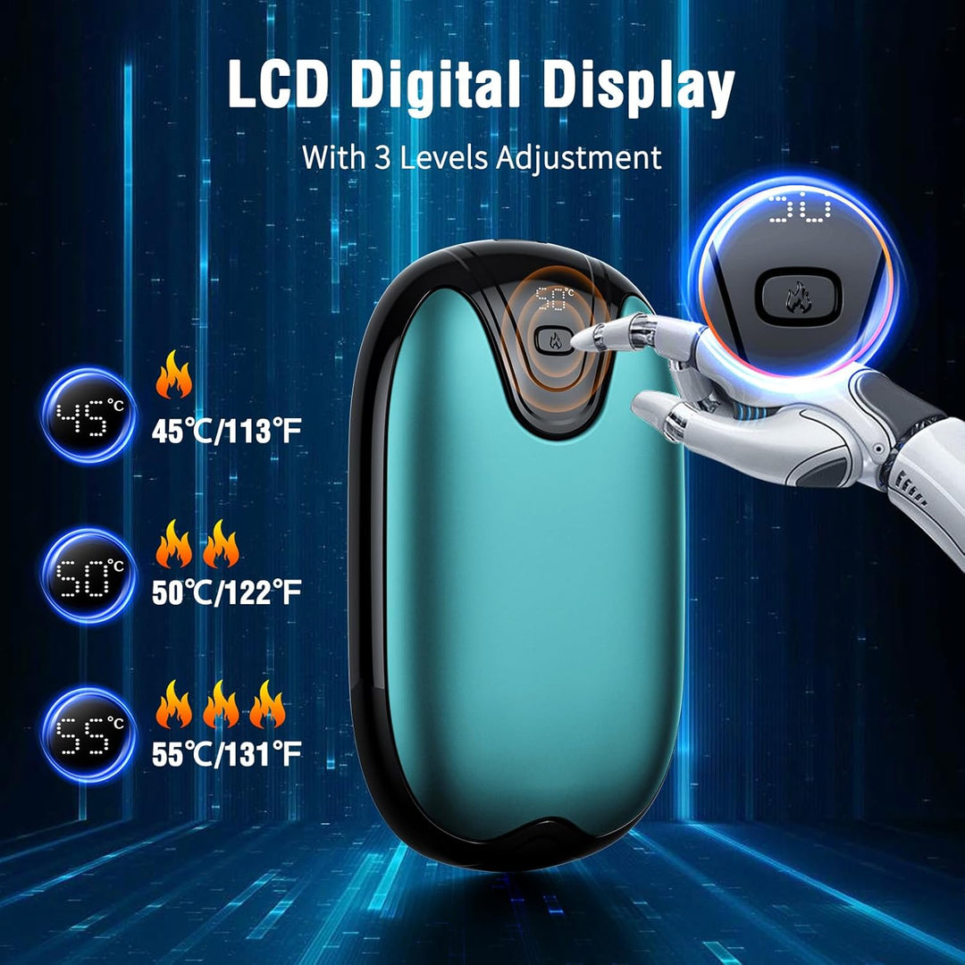 Handwärmer elektrisch,Split 2er-Pack Wiederaufladbar Handwärmer Tragbare Taschenwärmer, 3 Heizmodi T