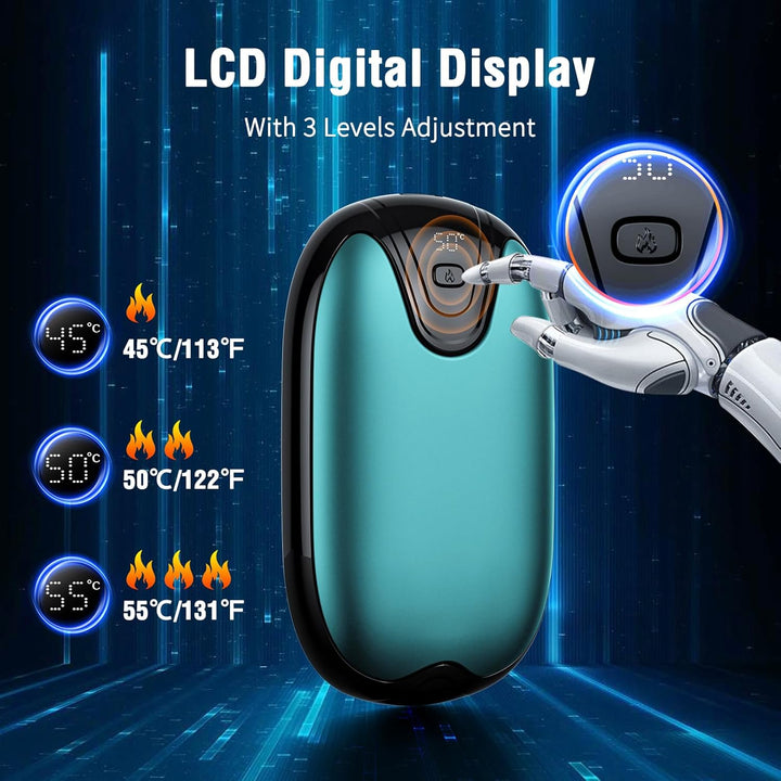 Handwärmer elektrisch,Split 2er-Pack Wiederaufladbar Handwärmer Tragbare Taschenwärmer, 3 Heizmodi T