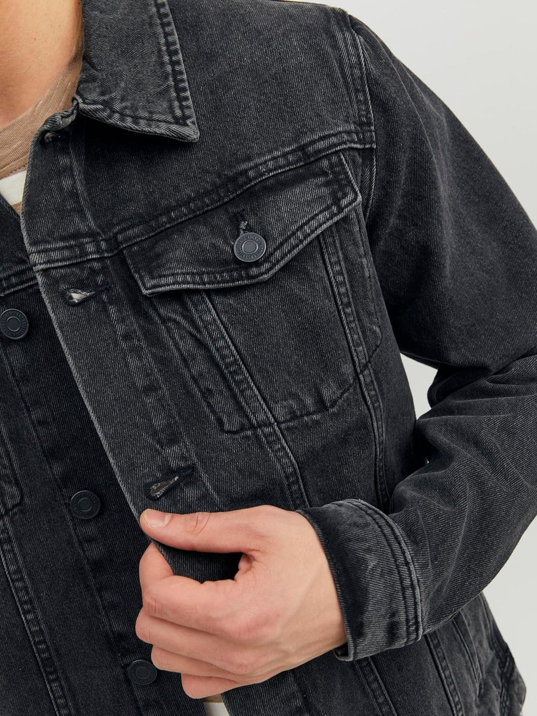 JACK & JONES Male Jeansjacke Jeansjacke XS Black Denim, XS Black Denim