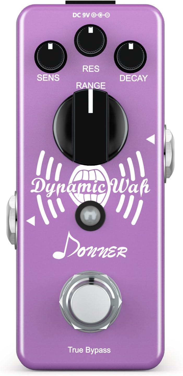Donner Mini Auto Wah Pedal Dynamic Wah Gitarre Effektpedal, Auto Wah