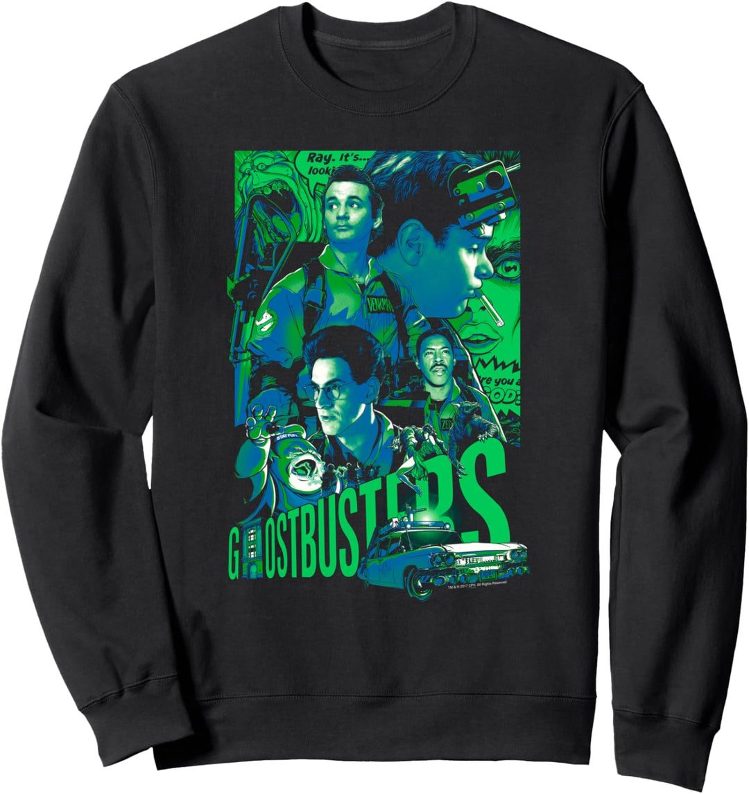 Ghostbusters Joshua Budich Illustriertes Poster Sweatshirt