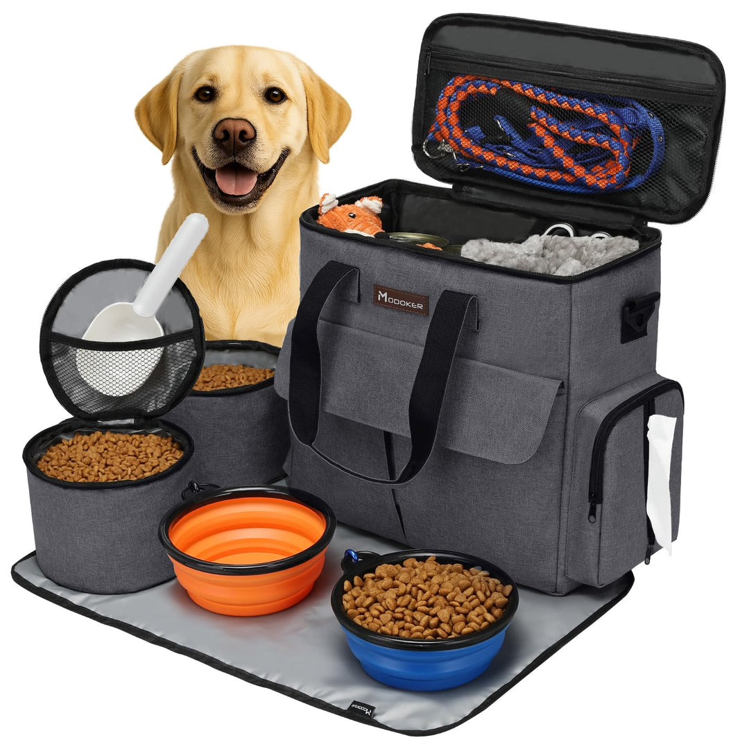 Von Fluggesellschaften zugelassene Haustier-Reisetasche, Wochenend-Hundereiseset für Hund und Katze,