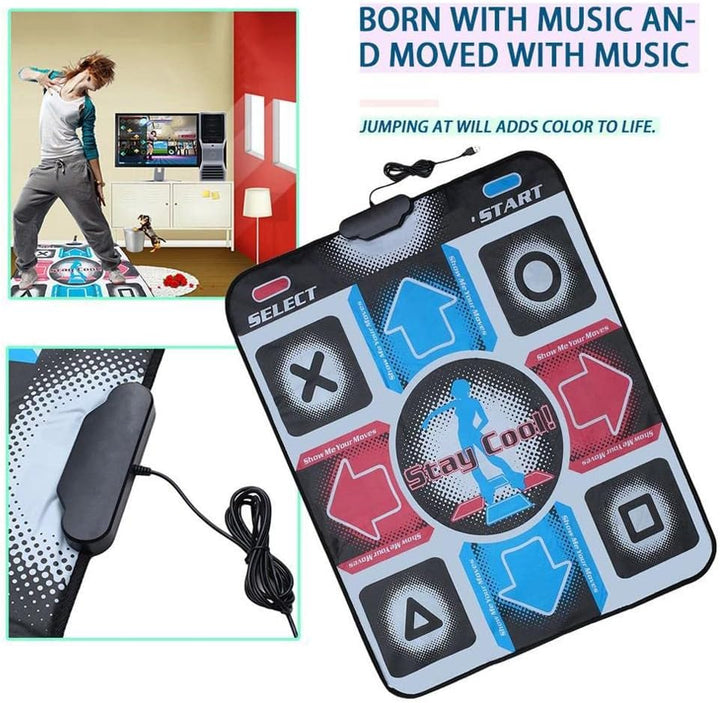 Dance Mat Tanzmatte rutschfest Abriebfest, DDR USB Dancing Pad, Fitness Körperformung Tanz Matte Kom
