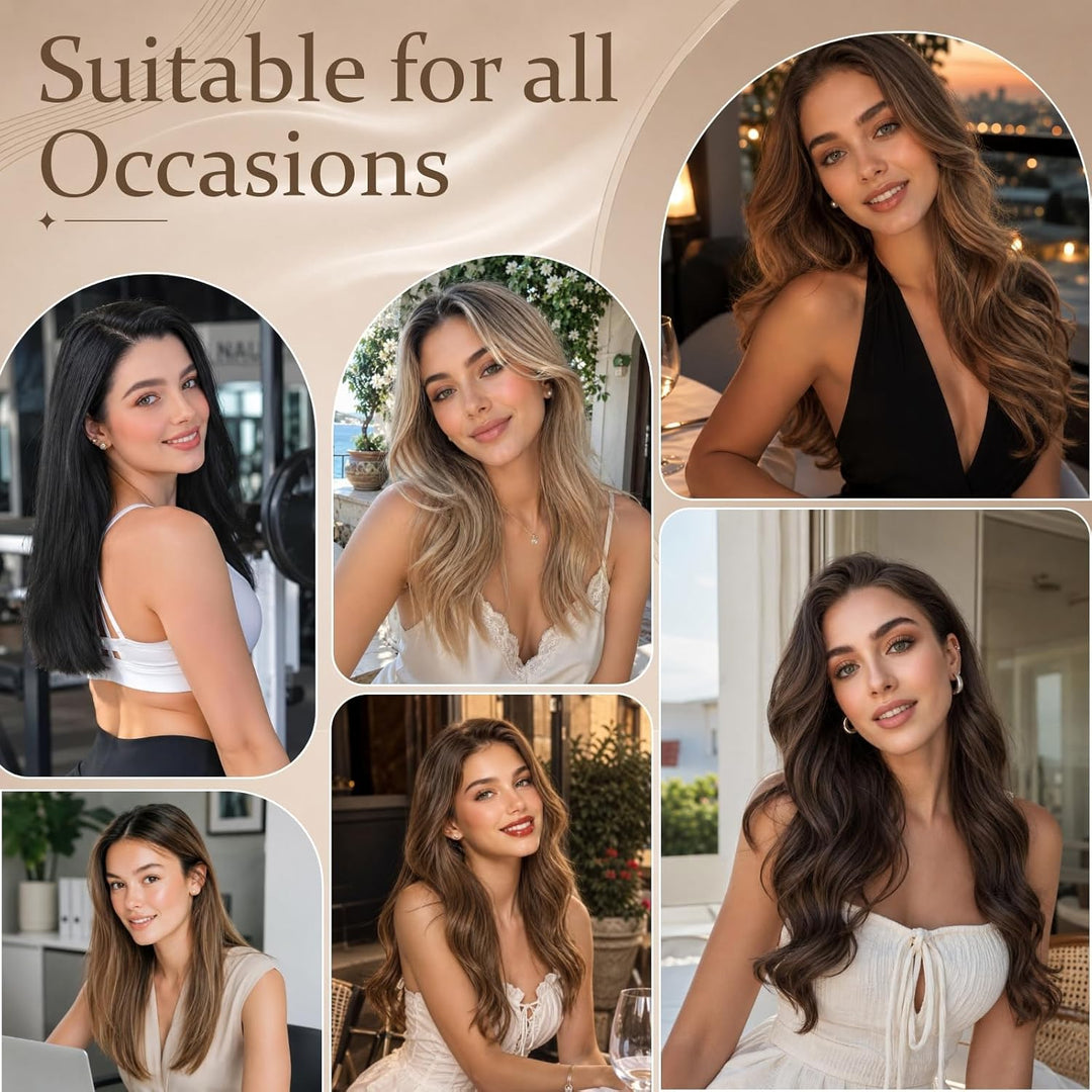 Rich Choices Clip in Extensions Echthaar Extensions Clip in Haarverlängerung Echthaar Remy Human Hai