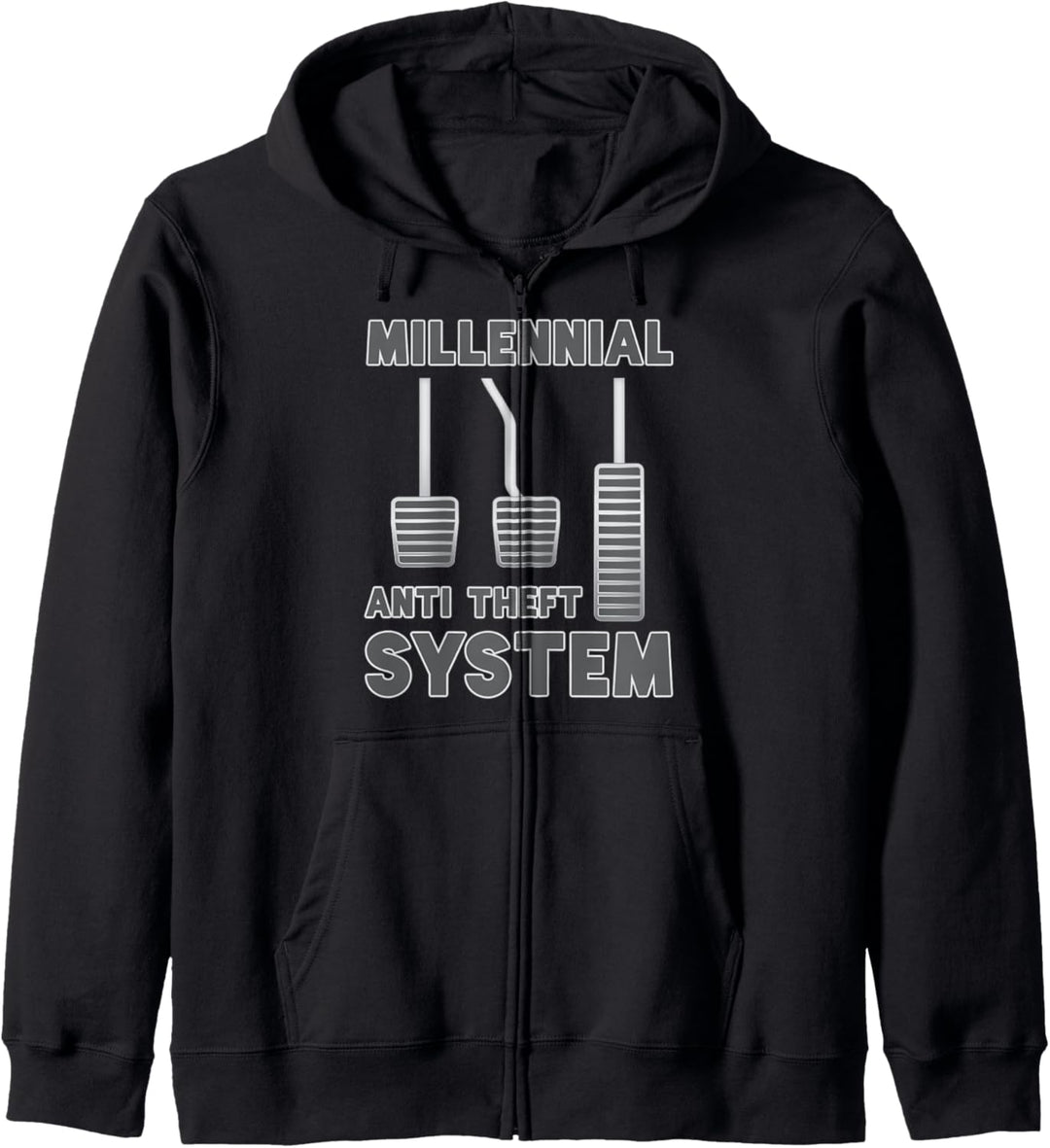 Millenial Anti Theft System Herren Muscle Car Kapuzenjacke