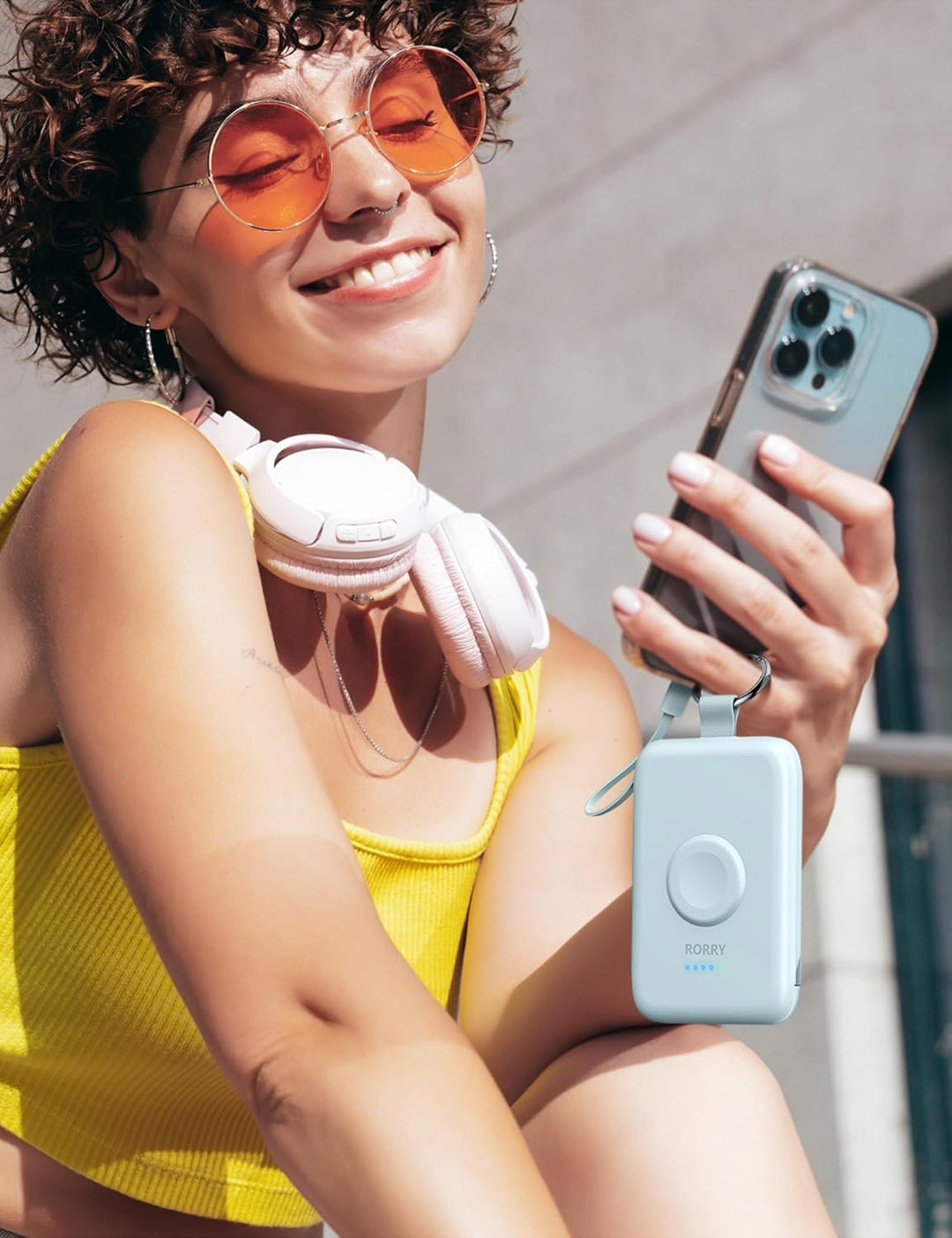 RORRY Power Bank,10000mAh PD 20W Leistung, Reise Schlüsselanhänger Ladegerät Kompatibel mit iPhone 1