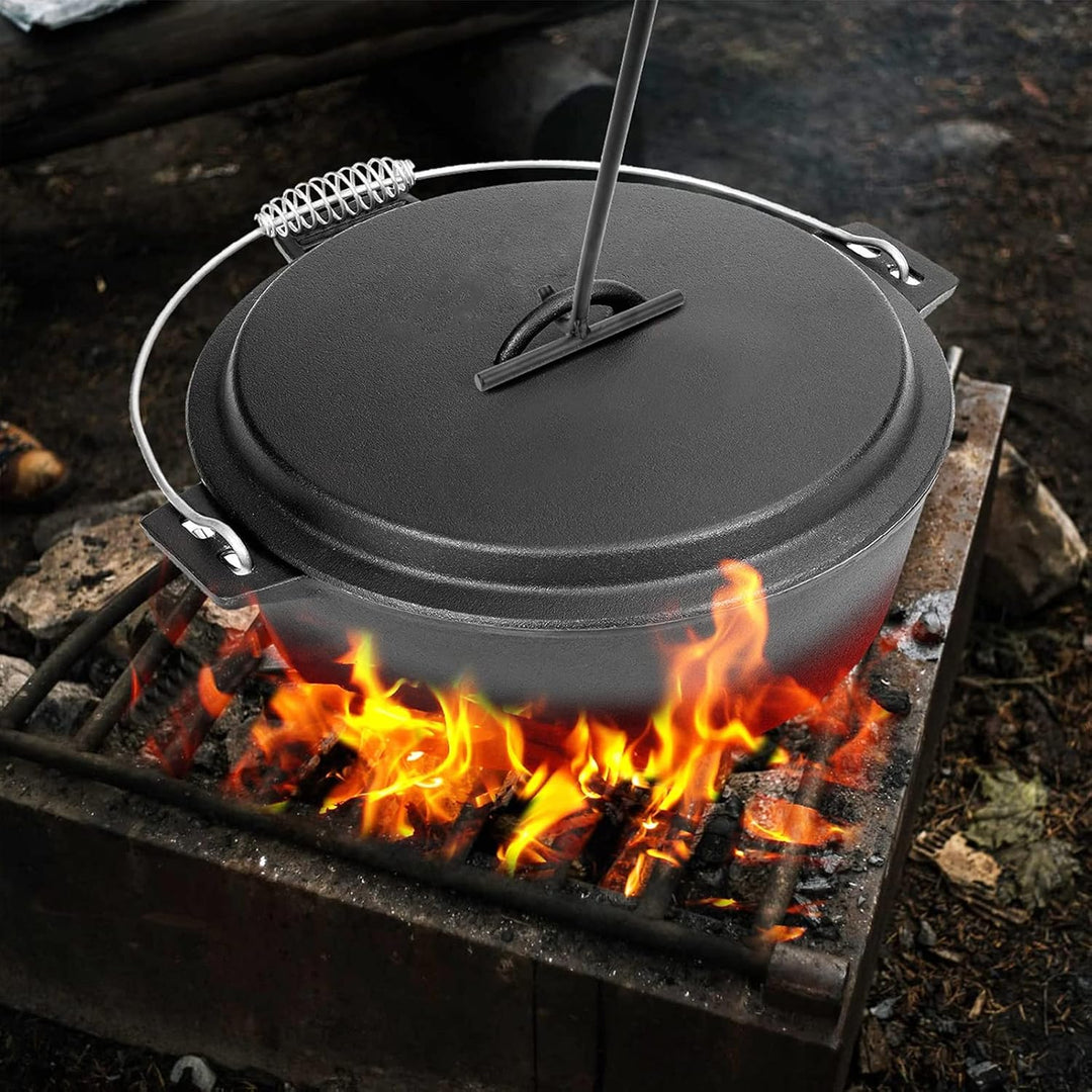 Zerodis Dutch Oven Deckelheber, 19,5 cm Dutch Oven Deckelheber Gusseisen Dutch Oven Deckelheber mit