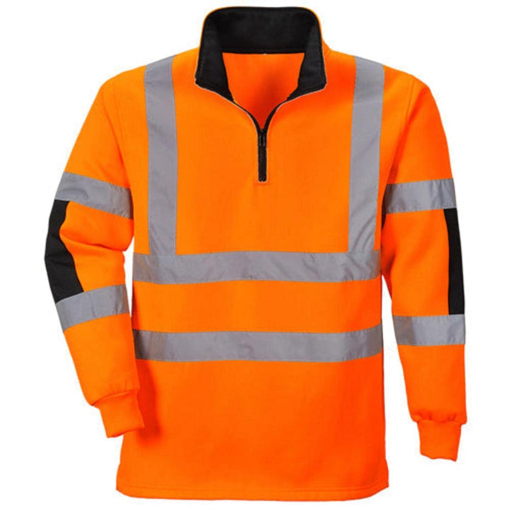 Portwest Xenon Rugby Shirt, Grösse: 4XL, Farbe: Orange, B308ORR4XL 4XL Orange, 4XL Orange