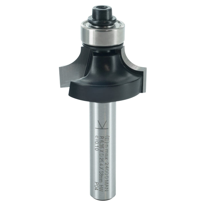 ENT 14290 Abrundfräser HW, Schaft (S) 8 mm, Durchmesser (D) 25,4 mm, NL 12,7 mm, R 6,35 mm, SL 32 mm