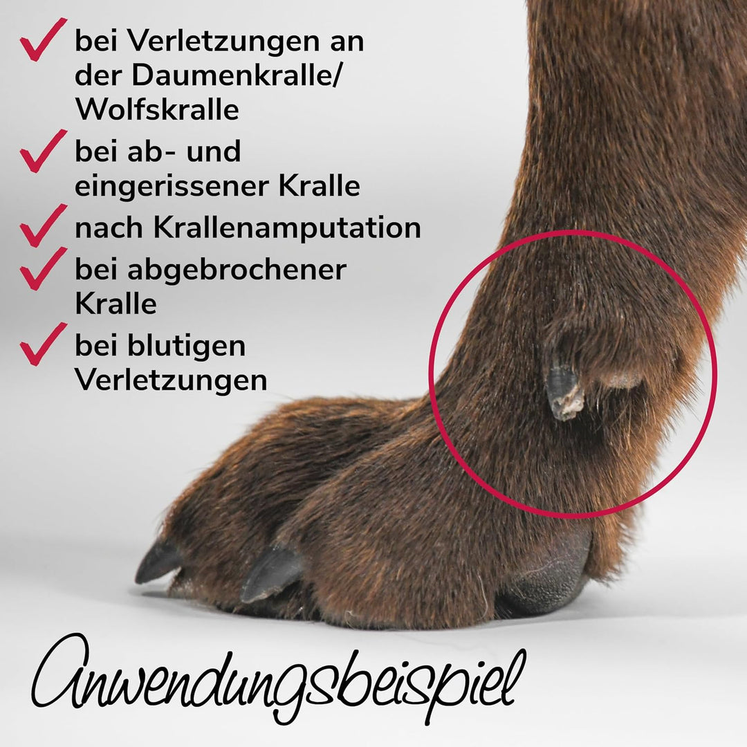 Krallenschutzbandage Gr. XL50 für Hunde, Schutz für Wolfs- und Daumenkralle, doppelseitiges Fleece,