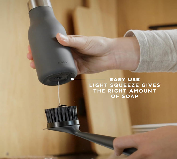 EVA SOLO | Squeeze Seifenspender | Dekorativer Seifenspender aus weichem Silikon für Spülmittel | Bl