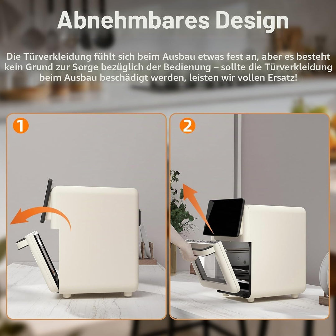 10L Grosser XL Pro Heissluftfritteusen-Ofen mit Grill-Kombination für,12-in-1 Smart-Konvektionsöfen,