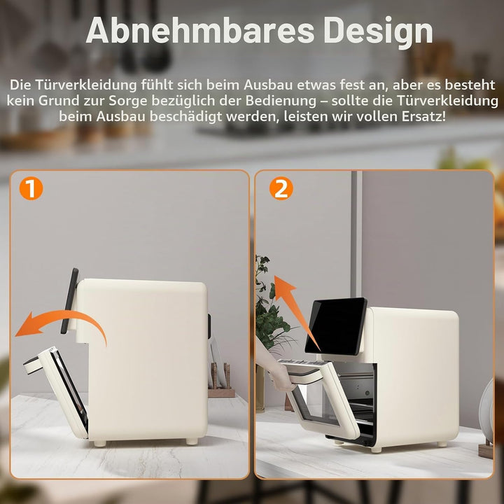 10L Grosser XL Pro Heissluftfritteusen-Ofen mit Grill-Kombination für,12-in-1 Smart-Konvektionsöfen,