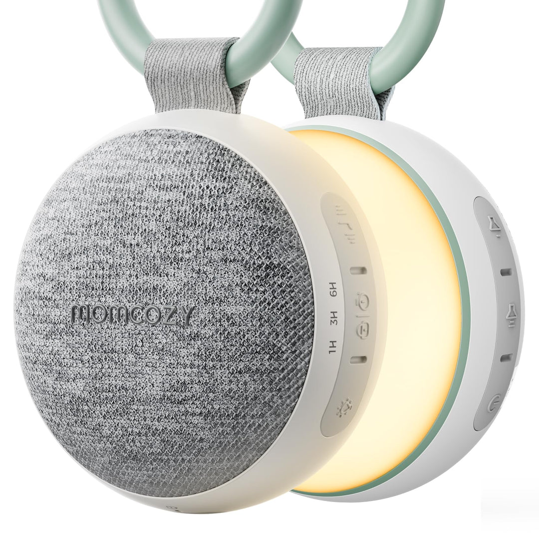 Momcozy WN06 Tragbare White Noise Machine Baby mit Nachtlicht – Weisses Rauschen Gerät für Neugebore