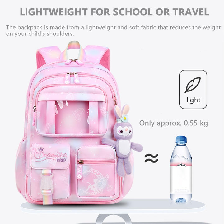 Schulrucksack für Mädchen, Kinder Grundschultaschen Leichte Rucksäcke Kinder Schulranzen Büchertasch