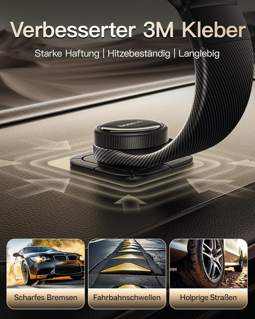 Baseus C03 Handyhalterung Auto Magnet, 360° drehbar Magnetische Magsafe Handy Halterung Auto mit Bie