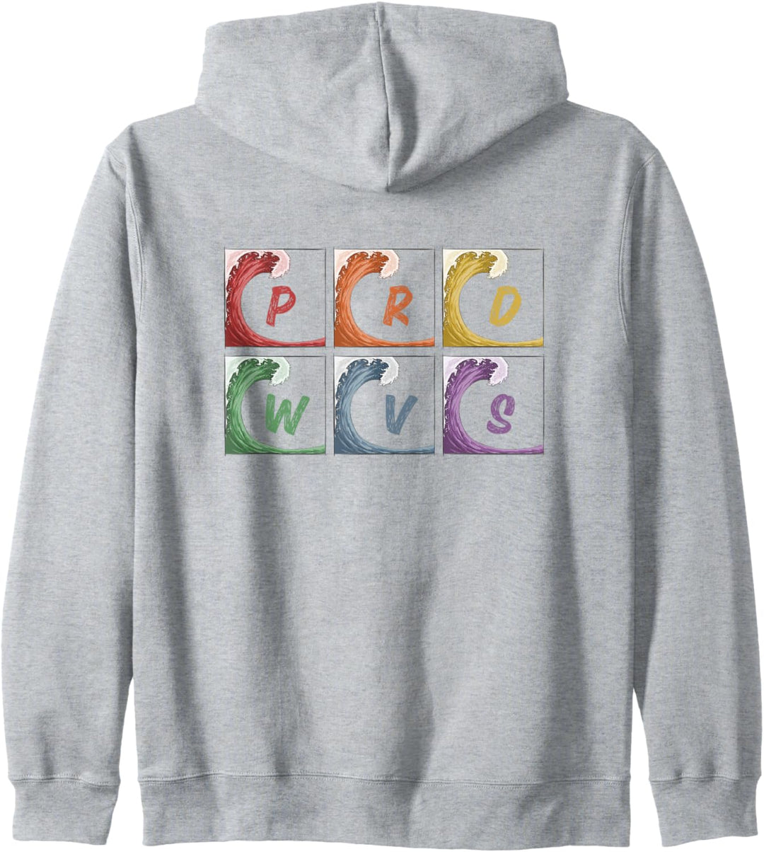 LGBTQ+ Rainbow Gay Pride Waves Surf PRD WVS Kapuzenjacke