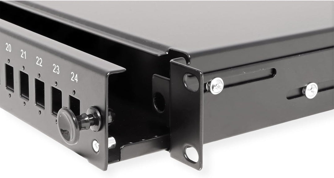 VALUE 19"-Spleissbox leer 1 HE, ausziehbar, 24x SC SX/LC DX